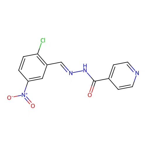 N'-(2-chloro-5-nitrobenzylidene)isonicotinohydrazide structure
