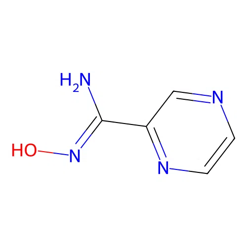 N'-Hydroxy-2-pyrazinecarboximidamide structure