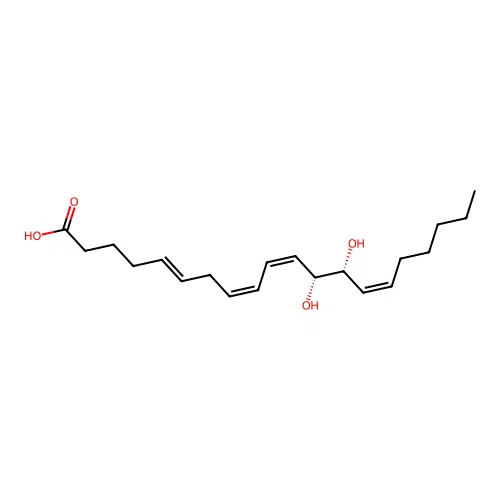 12,13-Dihydroxy-5,8,10,14-eicosatetraenoic acid structure