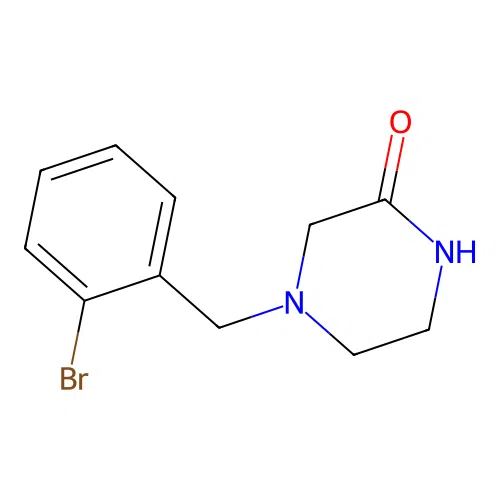 4-[(2-Bromophenyl)methyl]piperazin-2-one structure