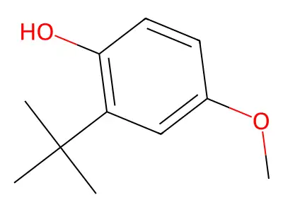 Butylated Hydroxyanisole structure