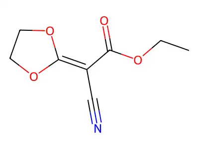 Ethyl cyano(1,3-dioxolan-2-ylidene)acetate structure