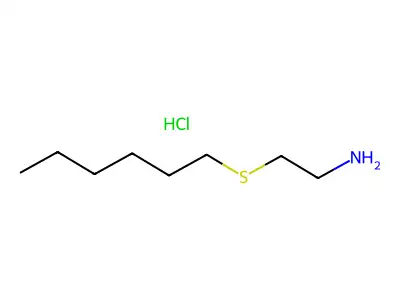 Ethanamine, 2-(hexylthio)-, hydrochloride structure