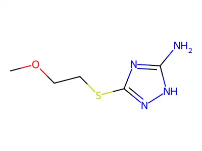3-[(2-methoxyethyl)sulfanyl]-1H-1,2,4-triazol-5-amine structure