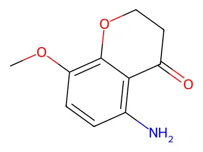 5-amino-8-methoxy-2,3-dihydro-4H-chromen-4-one structure