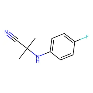 2-((4-Fluorophenyl)amino)-2-methylpropanenitrile structure