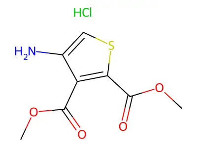Dimethyl 4-aminothiophene-2,3-dicarboxylate structure
