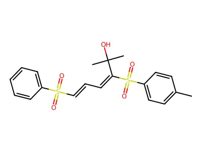 2-Methyl-3-[(4-methylphenyl)sulfonyl]-6-(phenylsulfonyl)-3,5-hexadien-2-ol structure
