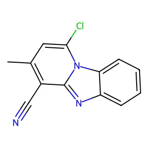 1-Chloro-3-methylpyrido[1,2-a]benzimidazole-4-carbonitrile structure