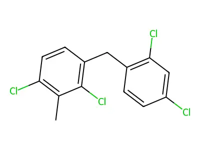 Benzene, 1,3-dichloro-4-((2,4-dichlorophenyl)methyl)-2-methyl- structure