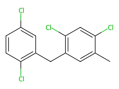 Benzene, 1,5-dichloro-2-[(2,5-dichlorophenyl)methyl]-4-methyl- structure