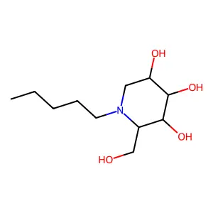 N-Pentyl-1-deoxynojirimycin structure