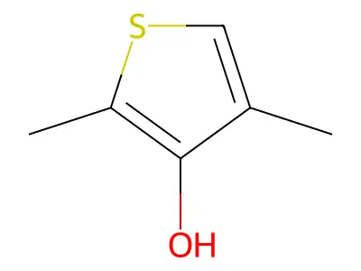3-Hydroxy-2,4-dimethylthiophene structure