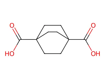 Bicyclo[2.2.2]octane-1,4-dicarboxylic acid structure