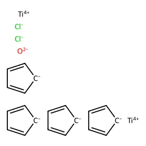 Titanium(4+) chloride oxide cyclopenta-2,4-dien-1-ide (2/2/1/4) structure