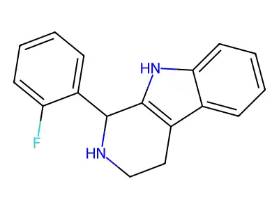 1-(2-fluorophenyl)-2,3,4,9-tetrahydro-1H-pyrido[3,4-b]indole structure