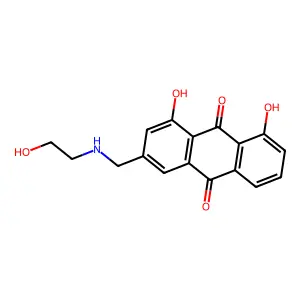 3-(2-Hydroxyethylamino)methyl-1,8-dihydroxy-9,10-anthraquinone structure