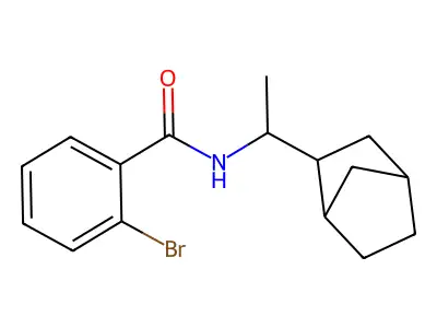 N-(1-bicyclo[2.2.1]hept-2-ylethyl)-2-bromobenzamide structure