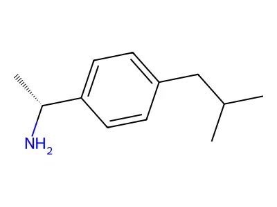 Benzenemethanamine, alpha-methyl-4-(2-methylpropyl)- structure