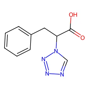 (S)-3-phenyl-2-(1H-tetrazol-1-yl)propanoic acid structure