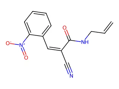 (Z)-2-cyano-3-(2-nitrophenyl)-N-prop-2-enylprop-2-enamide structure