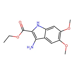 ethyl 3-amino-5,6-dimethoxy-1H-indole-2-carboxylate structure