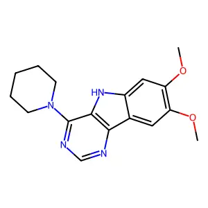 7,8-dimethoxy-4-(piperidin-1-yl)-5H-pyrimido[5,4-b]indole structure