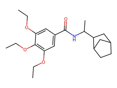 N-(1-bicyclo[2.2.1]hept-2-ylethyl)-3,4,5-triethoxybenzamide structure