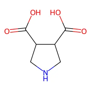 cis-3,4-Pyrrolidinedicarboxylic acid structure