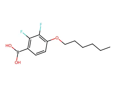 2,3-Difluoro-4-(n-hexyloxy)phenylboronic acid structure