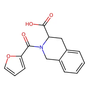(3S)-2-(Furan-2-carbonyl)-1,2,3,4-tetrahydroisoquinoline-3-carboxylic acid structure