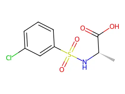 2-(3-Chlorobenzenesulfonamido)propanoic acid structure