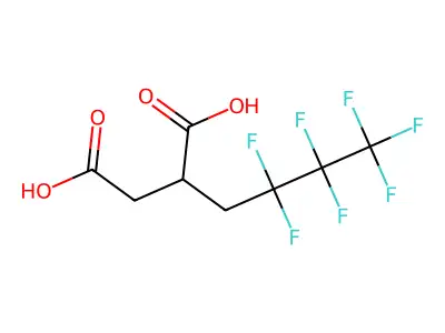 2-(2,2,3,3,4,4,4-Heptafluorobutyl)butanedioic acid structure