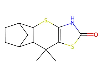 9,9-dimethyl-3,7-dithia-5-azatetracyclo[9.2.1.0^{2,10}.0^{4,8}]tetradec-4(8)-en-6-one structure