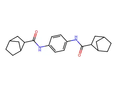 N,N'-benzene-1,4-diylbisbicyclo[2.2.1]heptane-2-carboxamide structure