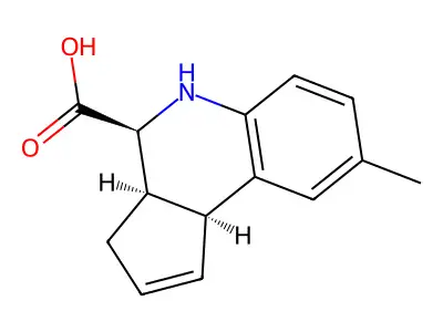 8-Methyl-3a,4,5,9b-tetrahydro-3H-cyclopenta[c]quinoline-4-carboxylic acid structure