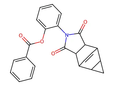 2-(1,3-dioxooctahydro-4,6-ethenocyclopropa[f]isoindol-2(1H)-yl)phenyl benzoate structure