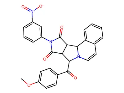 11a,11b-Dihydro-8-(4-methoxybenzoyl)-10-(3-nitrophenyl)-8H-pyrrolo[3',4':3,4]pyrrolo[2,1-a]isoquinoline-9,11(8aH,10H)-dione structure