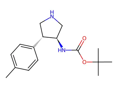 Tert-butyl 4-p-tolylpyrrolidin-3-ylcarbamate structure
