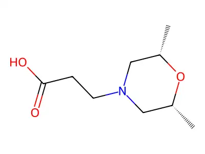 3-(2,6-Dimethylmorpholin-4-yl)propanoic acid structure