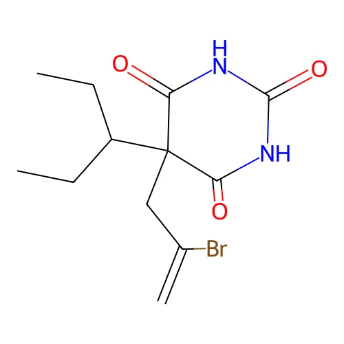 5-(2-Bromoallyl)-5-sec-pentyl-1H,3H,5H-pyrimidine-2,4,6-trione structure