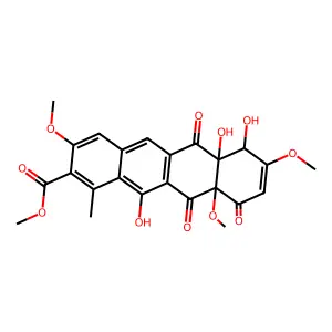 Tetracenomycin X structure