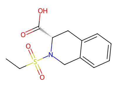 (3S)-2-(ethanesulfonyl)-1,2,3,4-tetrahydroisoquinoline-3-carboxylic acid structure