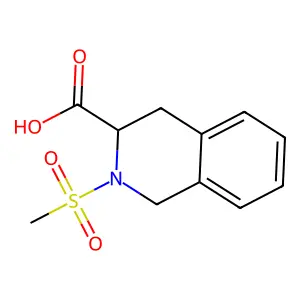 (3S)-2-methanesulfonyl-1,2,3,4-tetrahydroisoquinoline-3-carboxylic acid structure