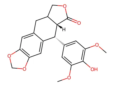 Deoxypodophyllotoxin structure