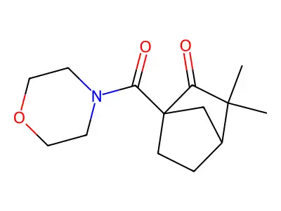 3,3-Dimethyl-1-(morpholin-4-ylcarbonyl)bicyclo[2.2.1]heptan-2-one structure