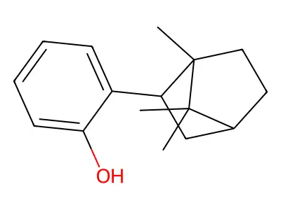 2-[(1R,2S,4S)-1,7,7-trimethyl-2-bicyclo[2.2.1]heptanyl]phenol structure