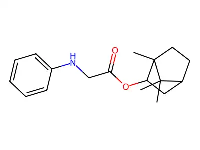 1,7,7-Trimethylbicyclo[2.2.1]heptan-2-yl N-phenylglycinate structure