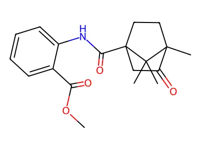 Methyl 2-{[(4,7,7-trimethyl-3-oxobicyclo[2.2.1]hept-1-yl)carbonyl]amino}benzoate structure