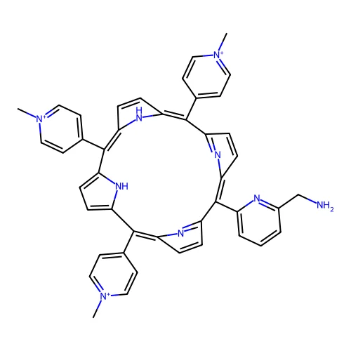 6'-(Aminomethyl)pyridylporphyrin structure